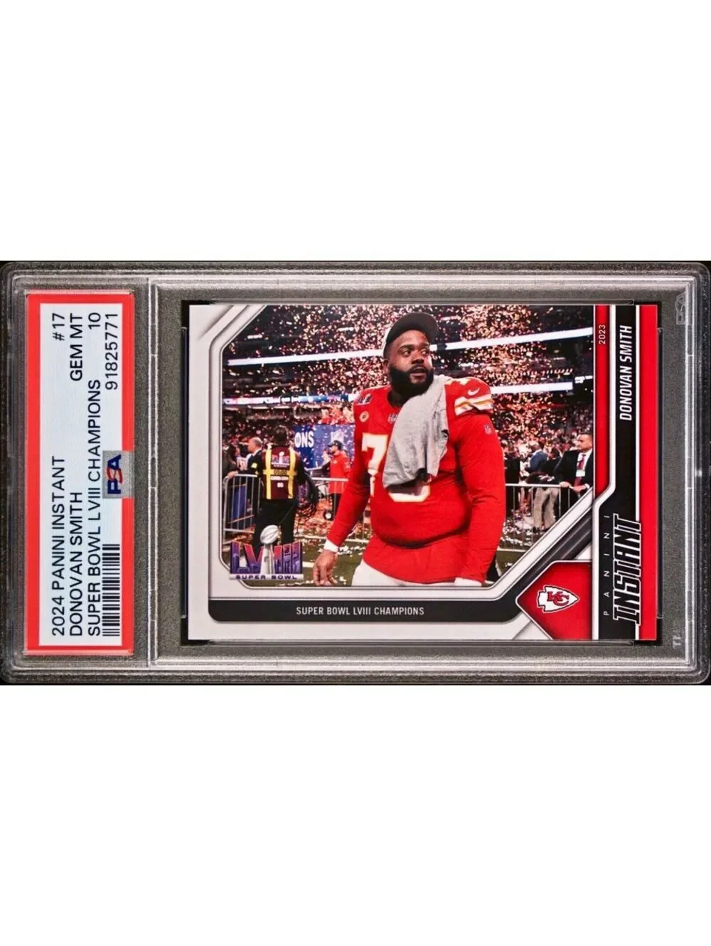 Donovan Smith 2023 Panini NFL Superbowl Champions #17 Card PSA 10 Gem Mint